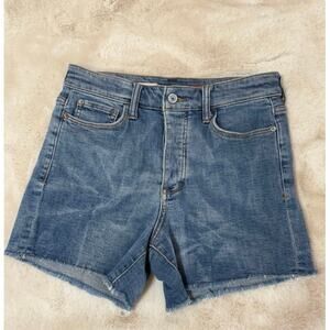 Pilcro Denim Shorts Raw Hem Button Fly Size 26 Urban Outfitters